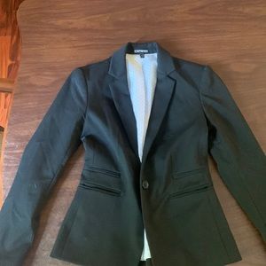 Like new black blazer express with silk lining